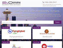 Tablet Screenshot of evdomains.com